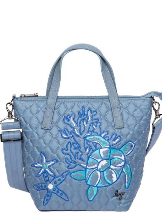 lug Handbags - LUG - Sprinkler Crossbody Bag in Sealife Blue Moon